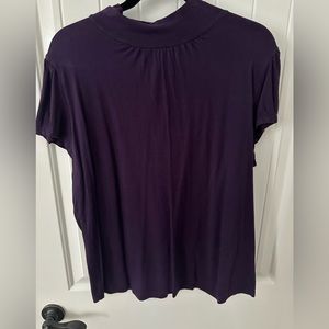 Dark purple high neck top